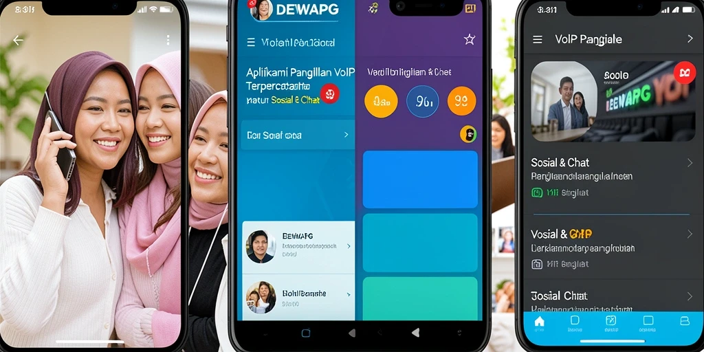 Antarmuka DEWAPG dengan fitur panggilan VoIP yang sederhana dan efisien.