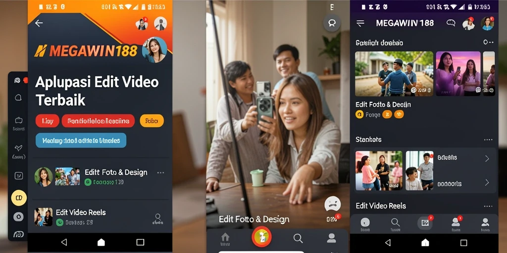 Antarmuka pengguna MEGAWIN188 yang intuitif untuk edit video reels.
