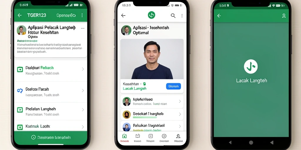 Tampilan antarmuka sederhana TGER123 yang menarik untuk pelacakan langkah.