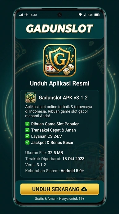 Tampilan halaman APK gadunslot