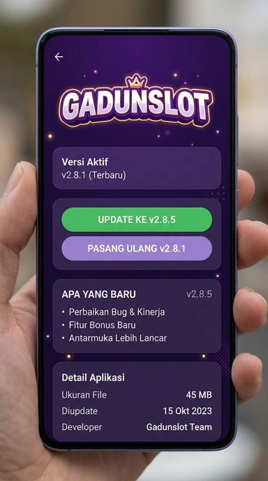 Tampilan riwayat versi gadunslot